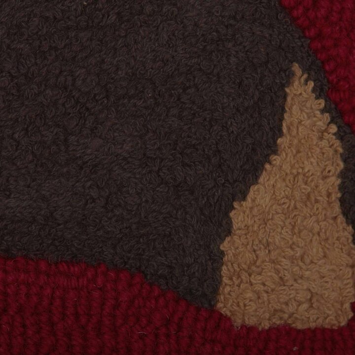 Wyatt Bear Hooked Pillow 14x22 - Image 4