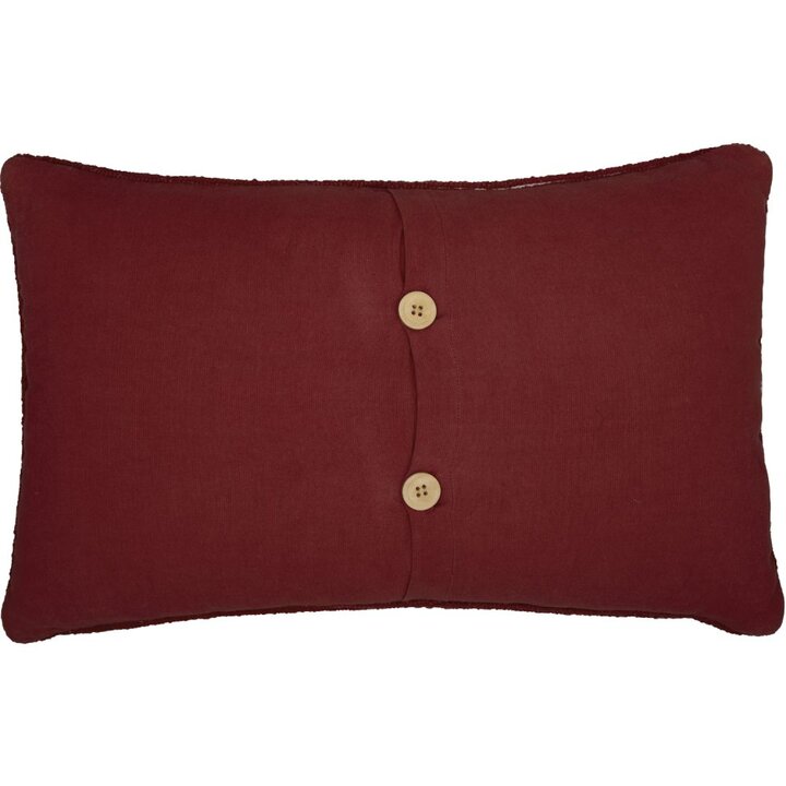 Wyatt Bear Hooked Pillow 14x22 - Image 3