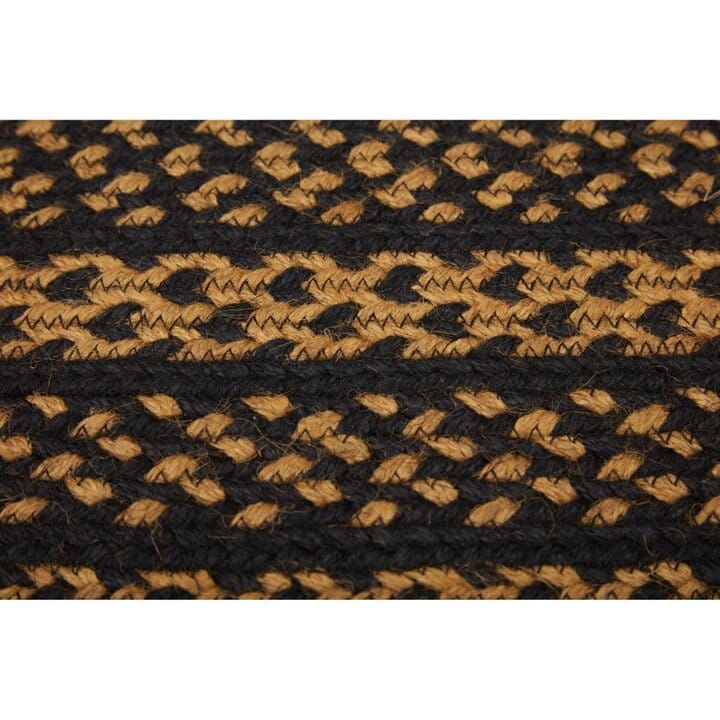 Black & Tan Jute Rug Oval 24x36 - Image 4