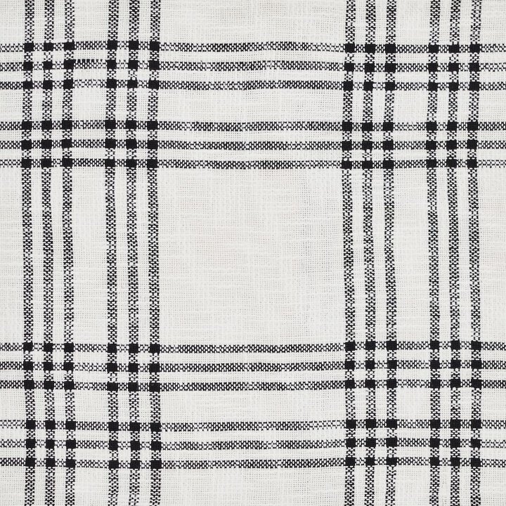 Black Plaid Shower Curtain 72x72 - Image 3