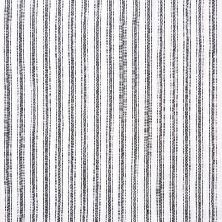 Sawyer Mill Black Ruffled Ticking Stripe Pillow 14x22 - Image 4