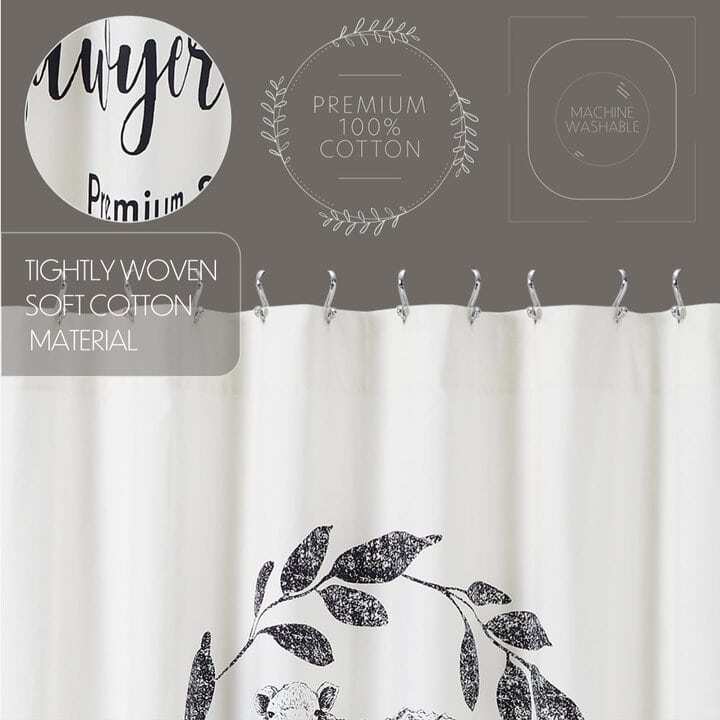 Sawyer Mill Black Sheep Shower Curtain 72x72 - Image 7
