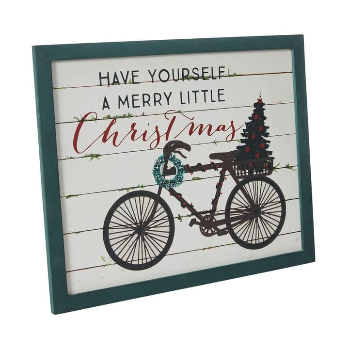 Have Yourself A Merry Little Christmas Bicycle Wall Hanging Sign 13x16 - Image 5