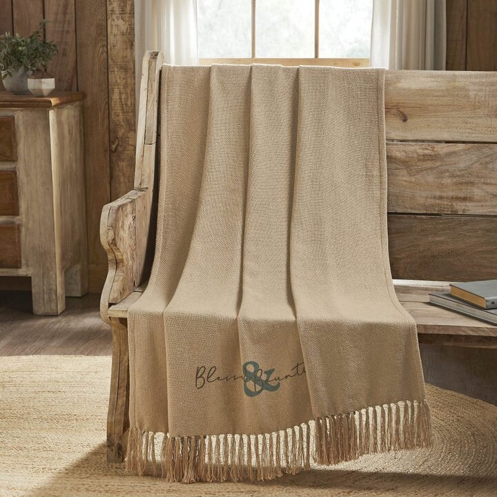 Autumn Fall Inspirational Woven Throw Blanket 50x60 Farmhouse Decorative Home Accent