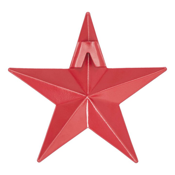 Metal Star Barn Red Distressed 4x4 - Image 3