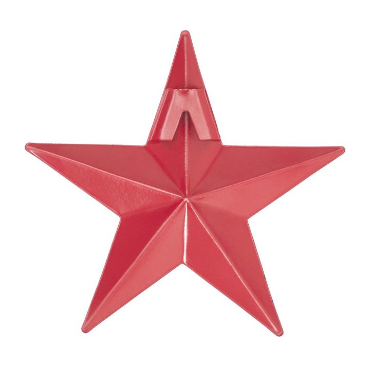 Metal Star Speckled Barn Red Distressed 4×4 – eBedding4You