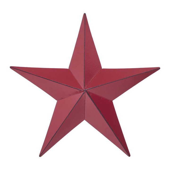Metal Star Burgundy Distressed 8x8 - Image 2