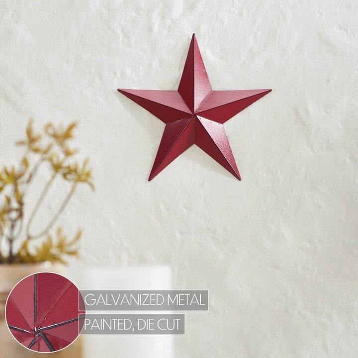 Metal Star Burgundy Distressed 8x8 - Image 6