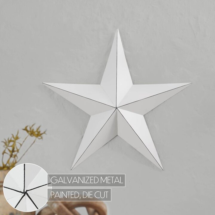 Metal Star White Distressed 18x18 - Image 6