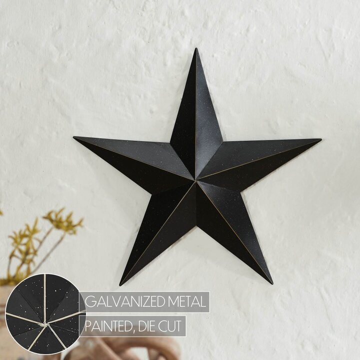 Metal Star Speckled Black Distressed 18x18 - Image 6
