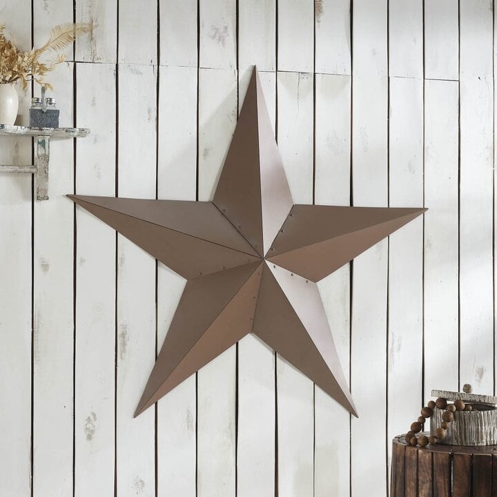 Metal Star Rust Brown Distressed 48x48