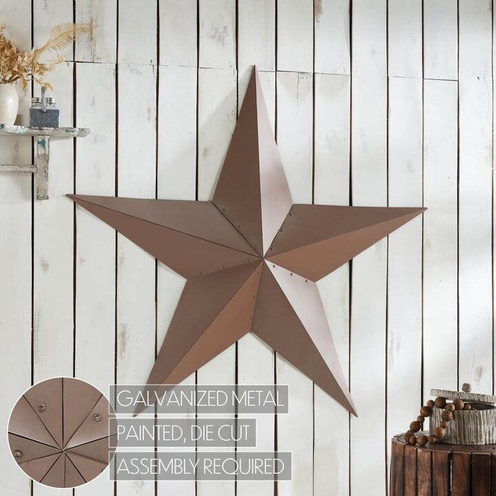 Metal Star Rust Brown Distressed 48x48 - Image 6