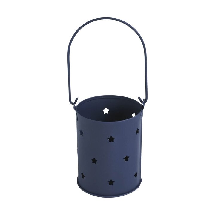 Starry Night Navy Metal Candle Holder 3.75x3x3 - Image 2