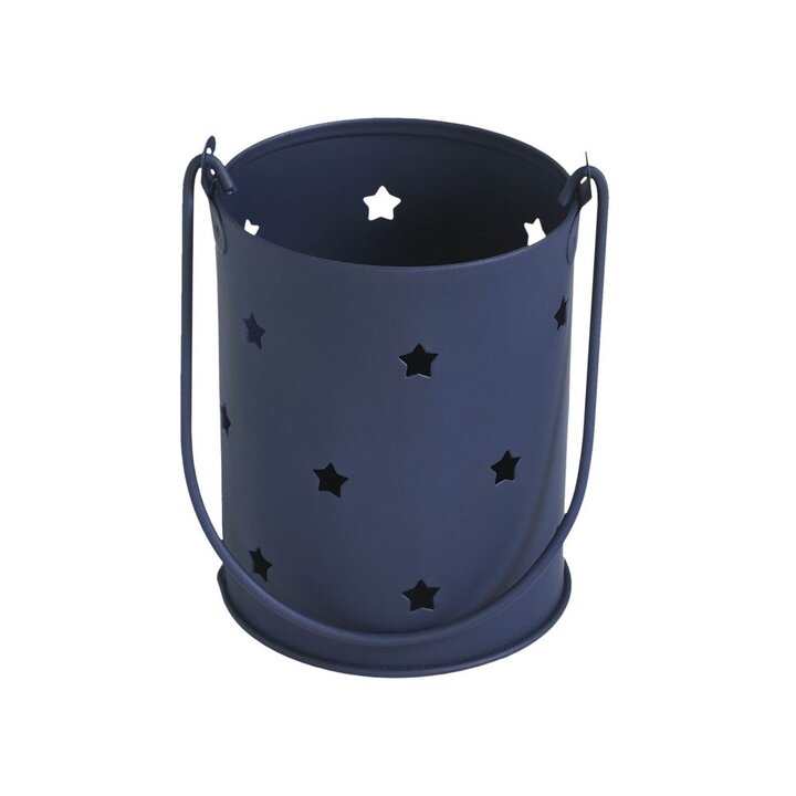 Starry Night Navy Metal Candle Holder 3.75x3x3 - Image 4