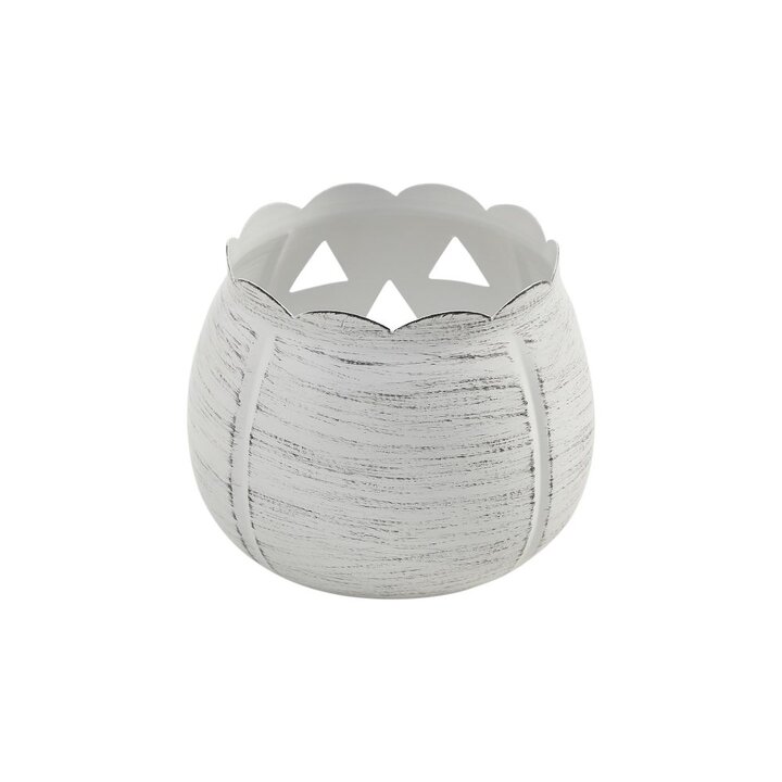 Halloween Jack O Lantern Pumpkin Candle Holder Antique White Fall Tabletop Decor 4.25x5.25x5.25 - Image 3
