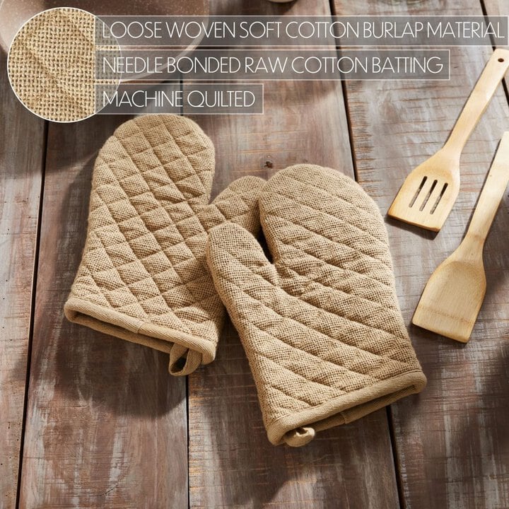 Burlap Natural Pot Holder Set of 2 8x8 (4 PC Bundle) - Image 5