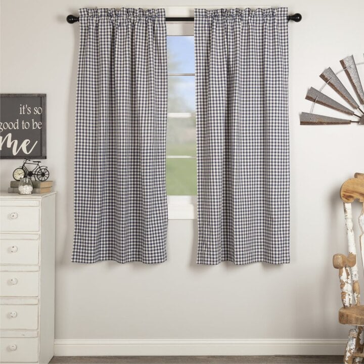 Doylestown Check Short Panel Set of 2 63Lx36W