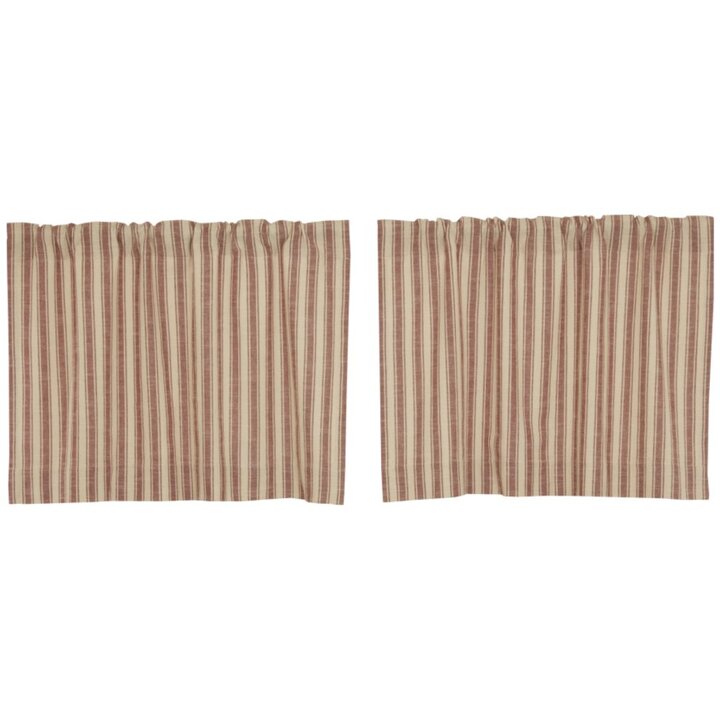 Market Place Red Ticking Stripe Tier Set of 2 24Lx36W - Image 2
