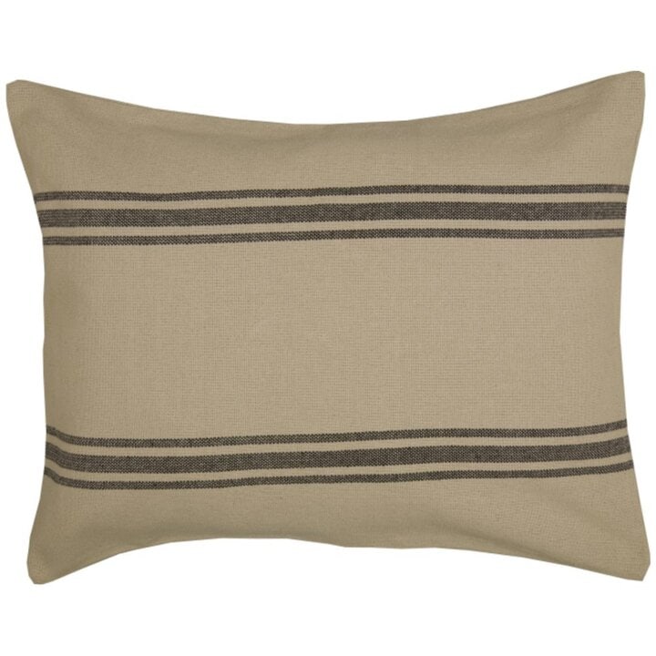Mill House Stripe Black Standard Sham 27Lx21W - Image 2