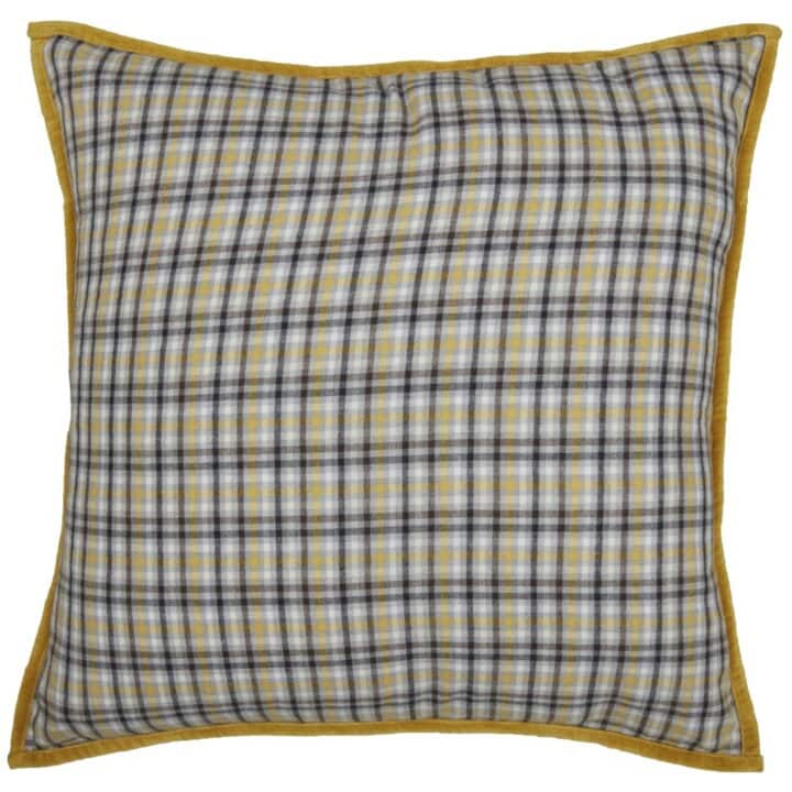Morning Meadow Plaid Fabric Euro Sham 26Lx26W - Image 2
