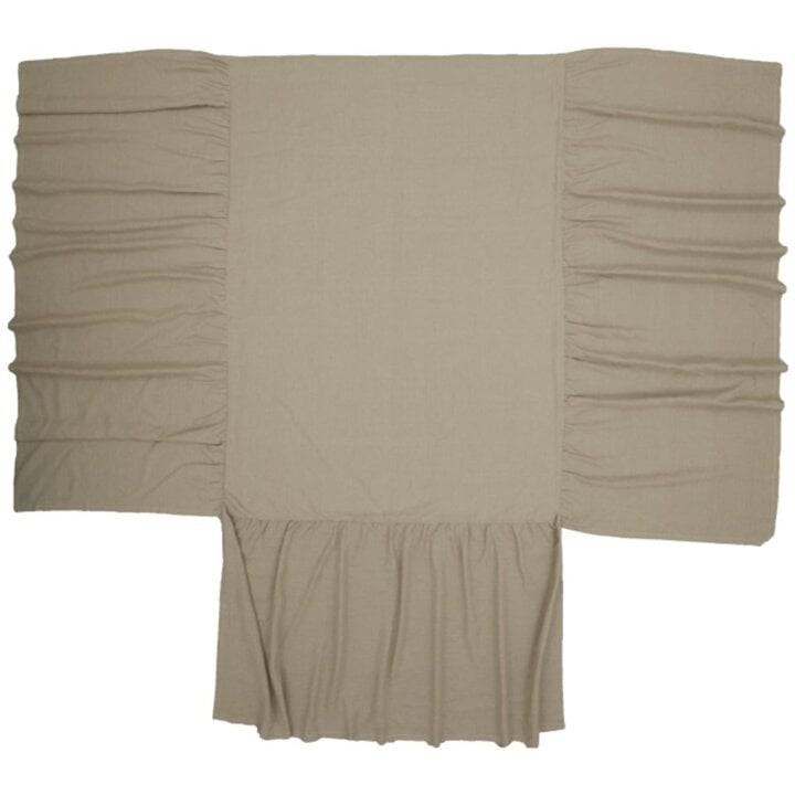 Provincial Linen Natural Queen Bedspread 78Lx56W+36 - Image 2