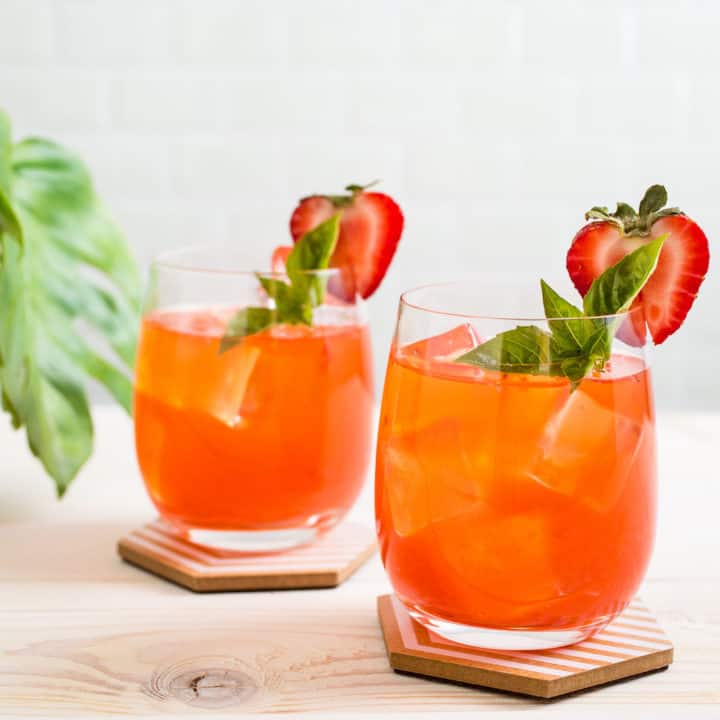 Absinthe Strawberry Cocktail