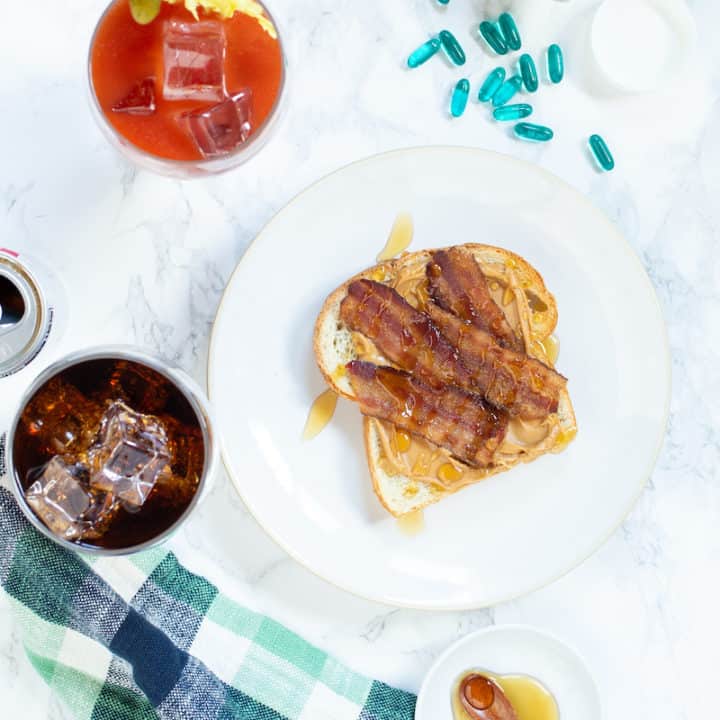 The peanut butter bacon honey sandwich is perfect for soaking up hangovers or just for a comforting weekend breakfast.