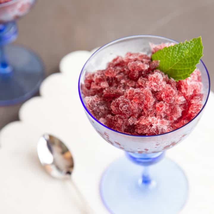 red wine granita slushies