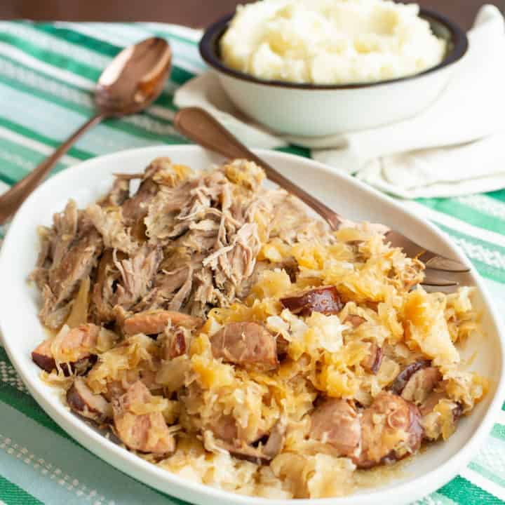 good luck pork and sauerkraut for New Year's, via goodfoodstories.com