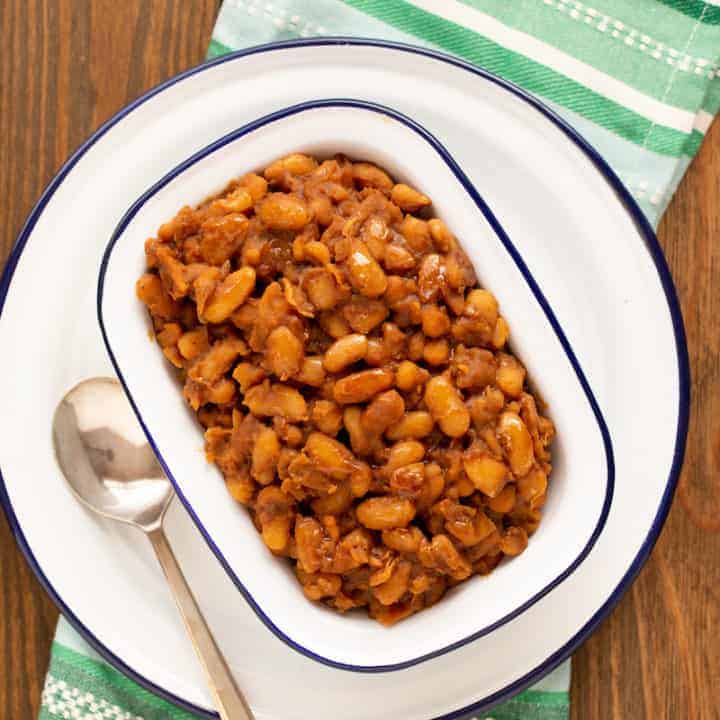 vegetarian stovetop baked beans for bbq