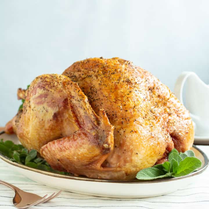 brined and roasted turkey