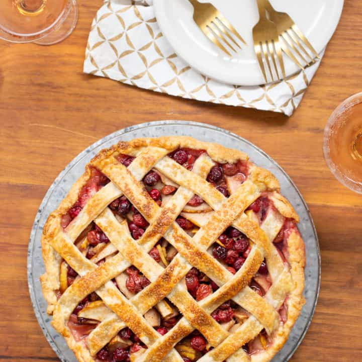 cherry cranberry pear pie