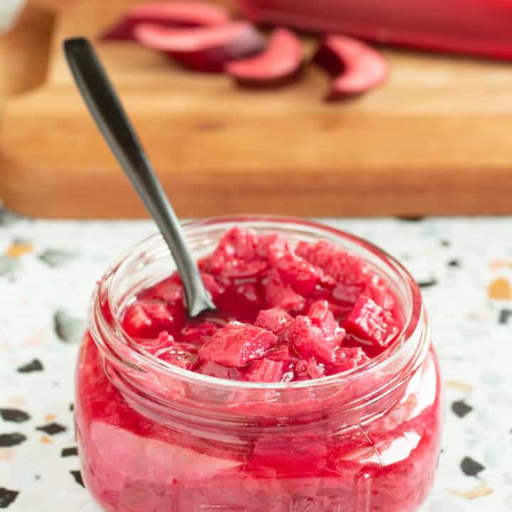 tart rhubarb compote