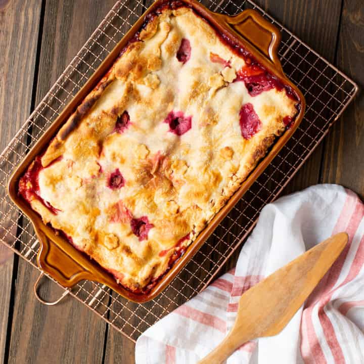 deep dish sour cherry peach pie