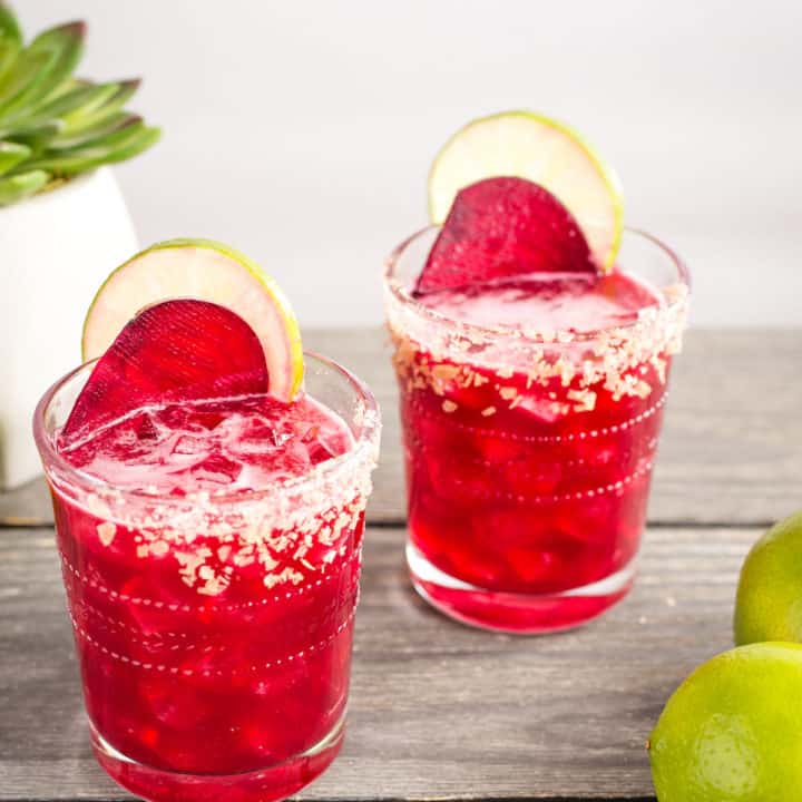 mezcal beet margaritas