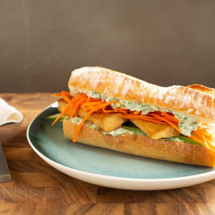 lemongrass tofu banh mi, via www.goodfoodstories.com