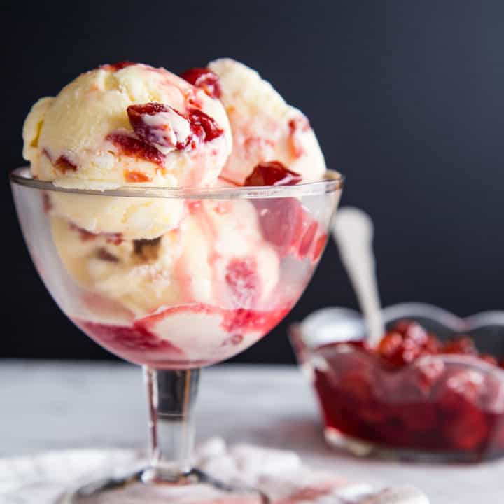 goat cheese sour cherry ice cream