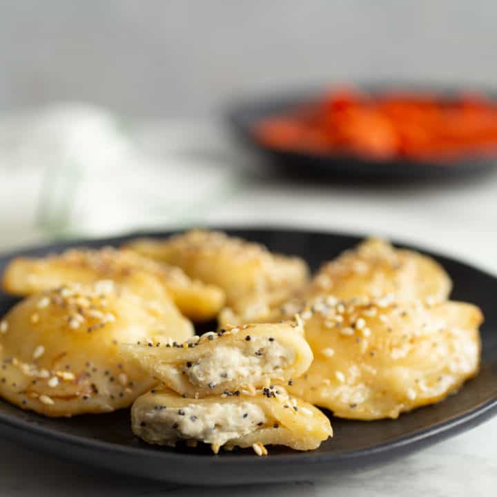 everything bagel pierogies