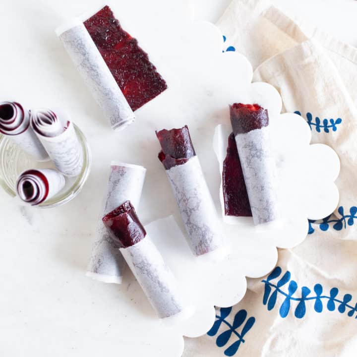 homemade grape fruit roll-ups