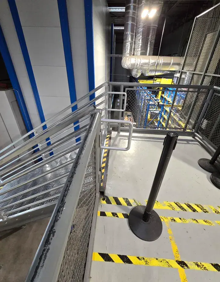 Custom Industrial Steel Stairs by FCP - image shows landing