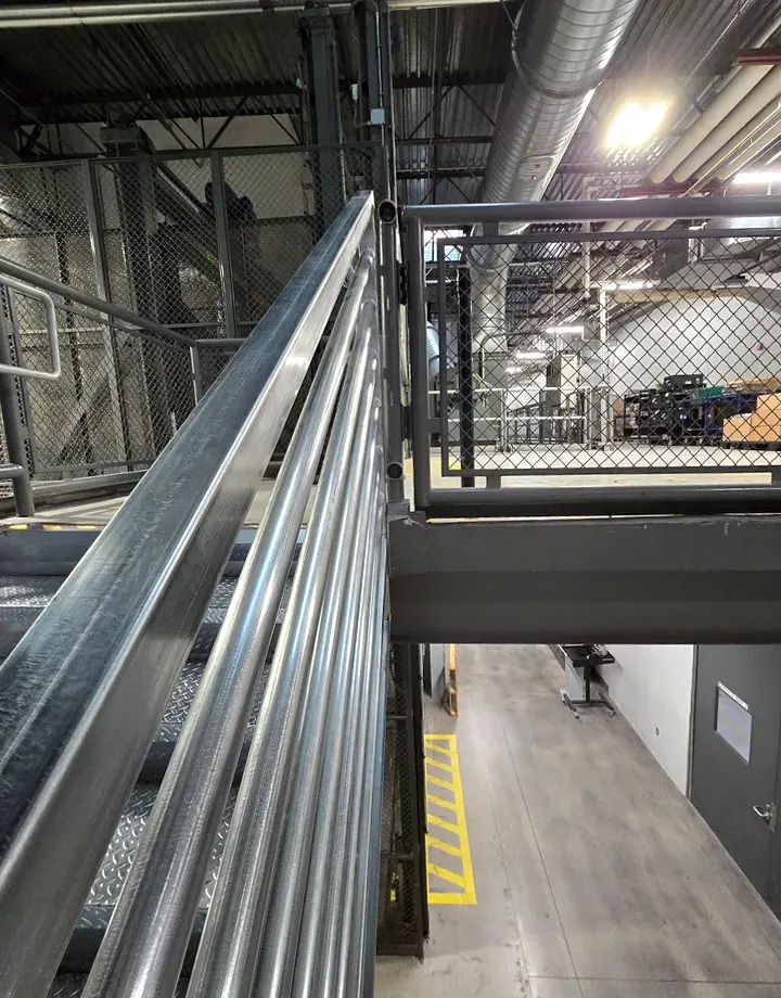 Custom Industrial Steel Stairs by FCP - image shows railing