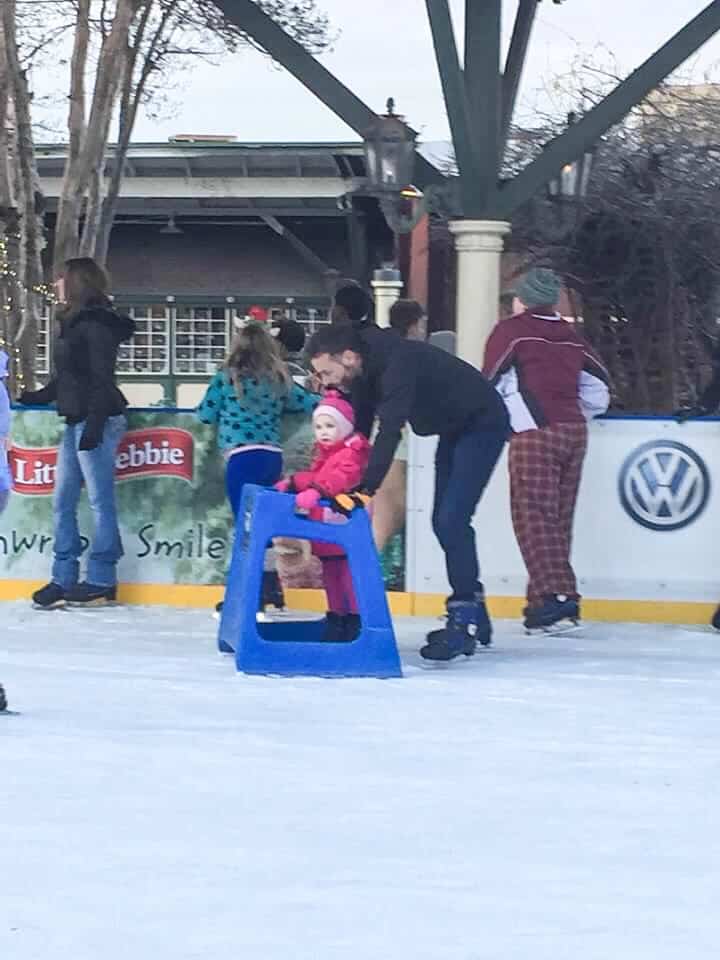 toddler ice skating