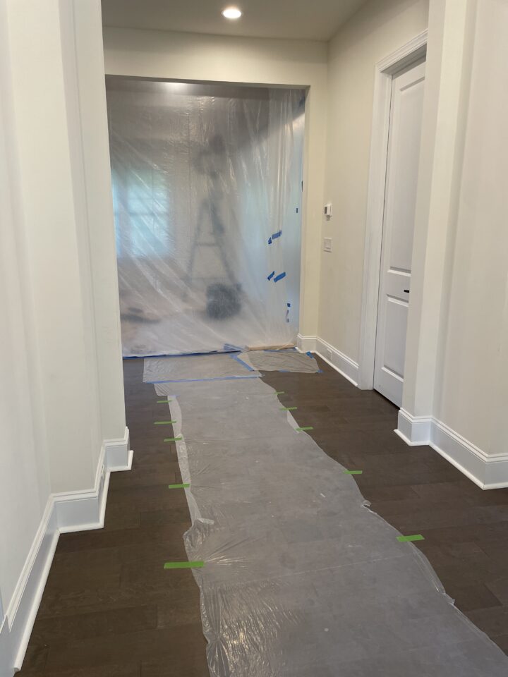 work process of removing the coffered ceiling