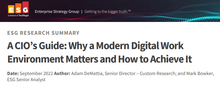 Why a Modern Digital Work Environment Matters and How to Achieve it