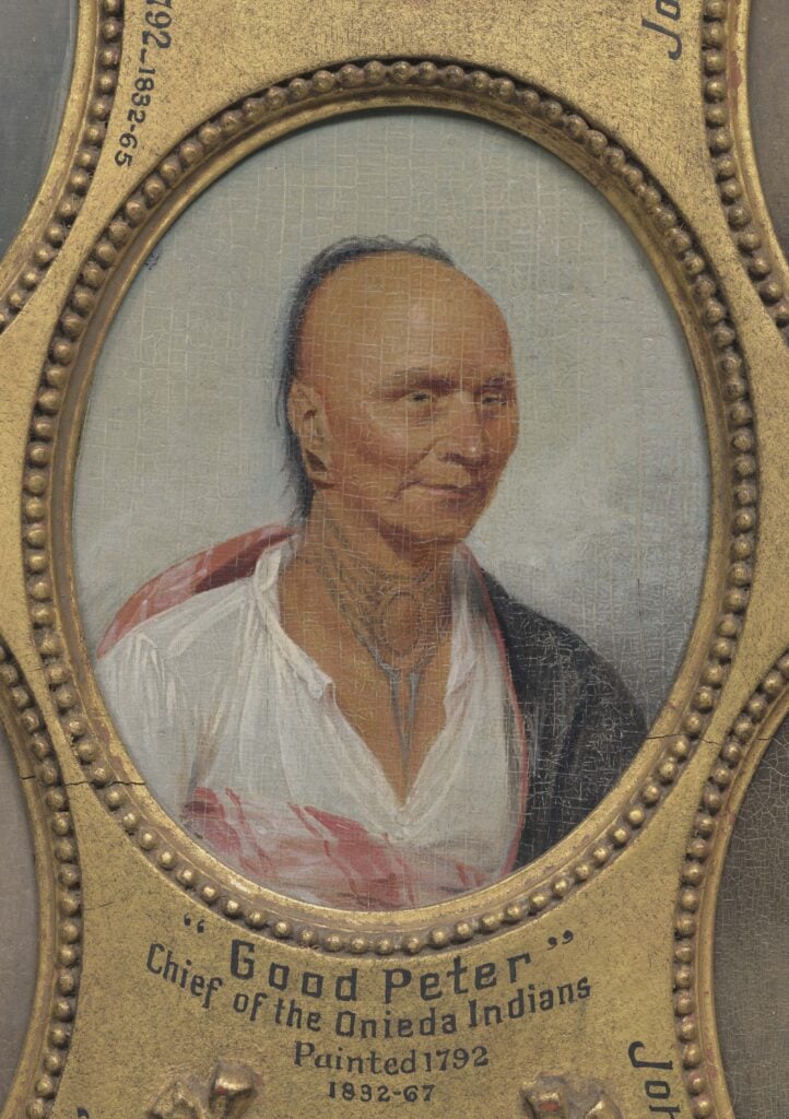 "Good Peter," Chief of the Oneida Indians. Painting by John Trumbull, 1792. Credit: Yale University Art Gallery
