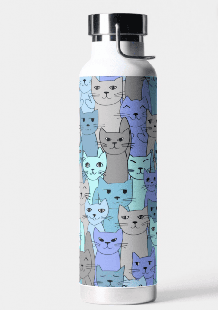 Many Blue Cats Thor Copper Vacuum Insulated Water Bottle