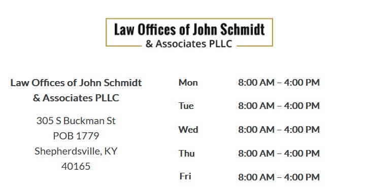 Law Offices of John Schmidt & Associates PLLC Address and Hours