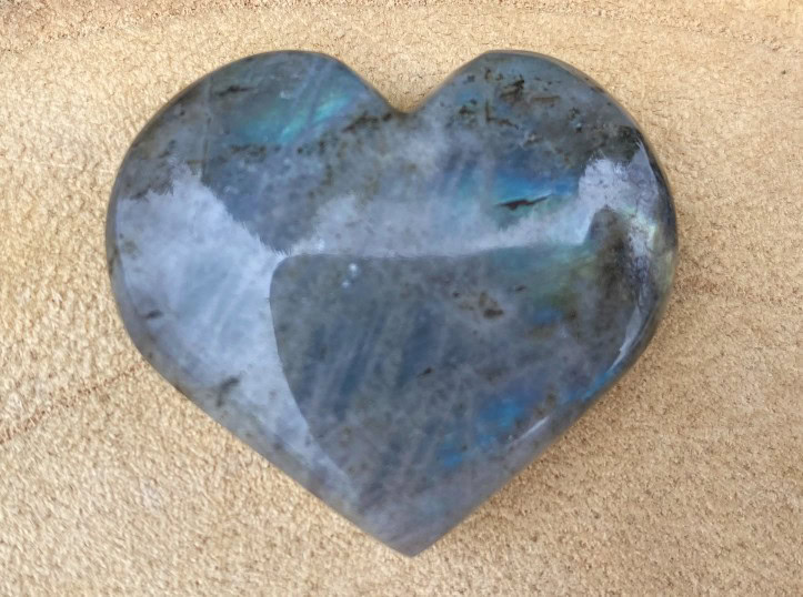 Spiral Crystals UK - Labradorite Heart Small