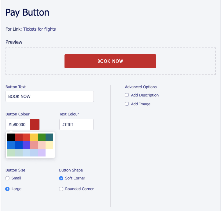 how to customized instamojo pay button