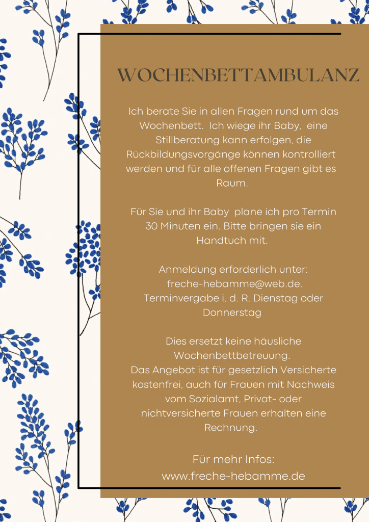 Wochenbettambulanz Text als Bild